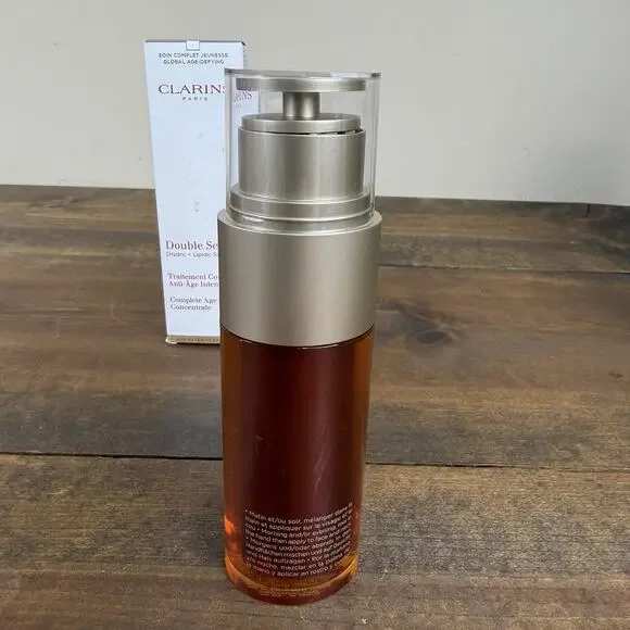 Clarins Double Serum Complete Age Control Concentrate 50ml 1.6 Oz Hydric/Lipidic - Picture 3 of 7